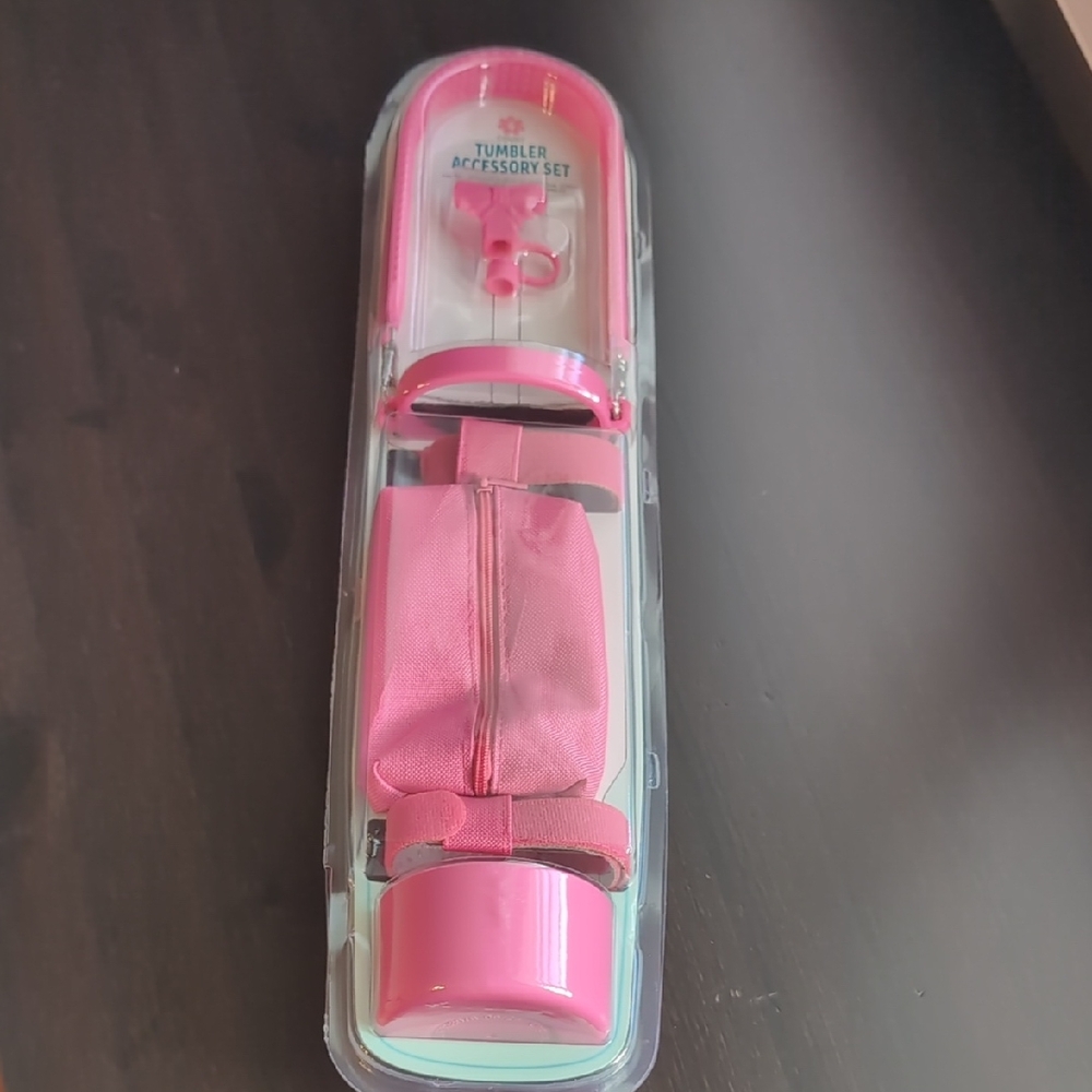 New Stanley Cup Water bottle + Tumbler Pink Accessory Kit Set